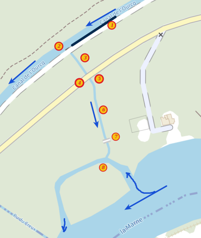 Carte IGN récente annotée. Infographie AFLO / Ch. Rilhac 2026