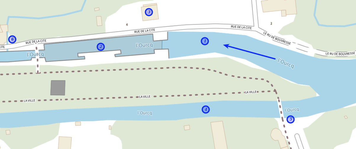 Plan de l'écluse de La Ferté-Milon – Infographie AFLO 2026