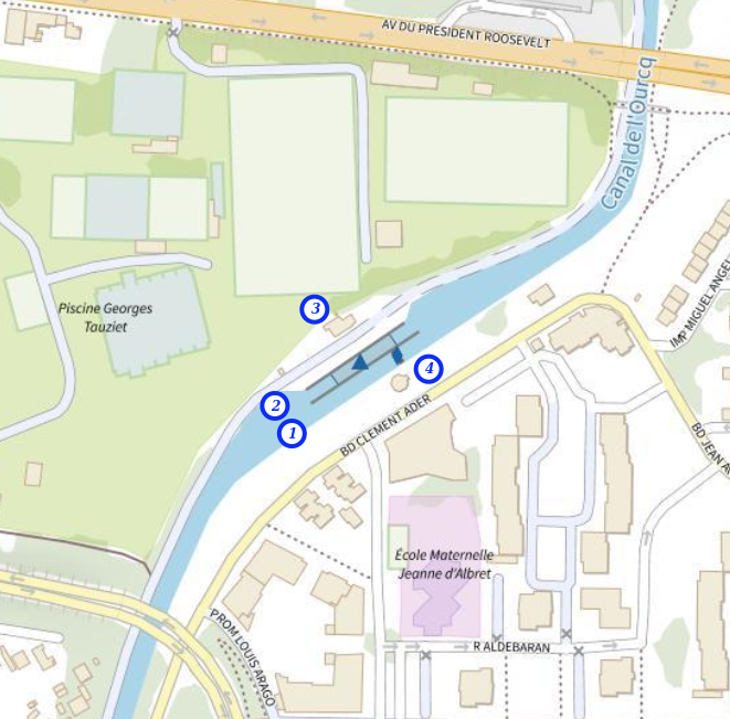 Plan de l'écluse de Meaux-Saint-Lazare – Infographie AFLO 2026